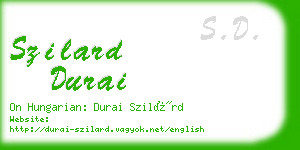 szilard durai business card